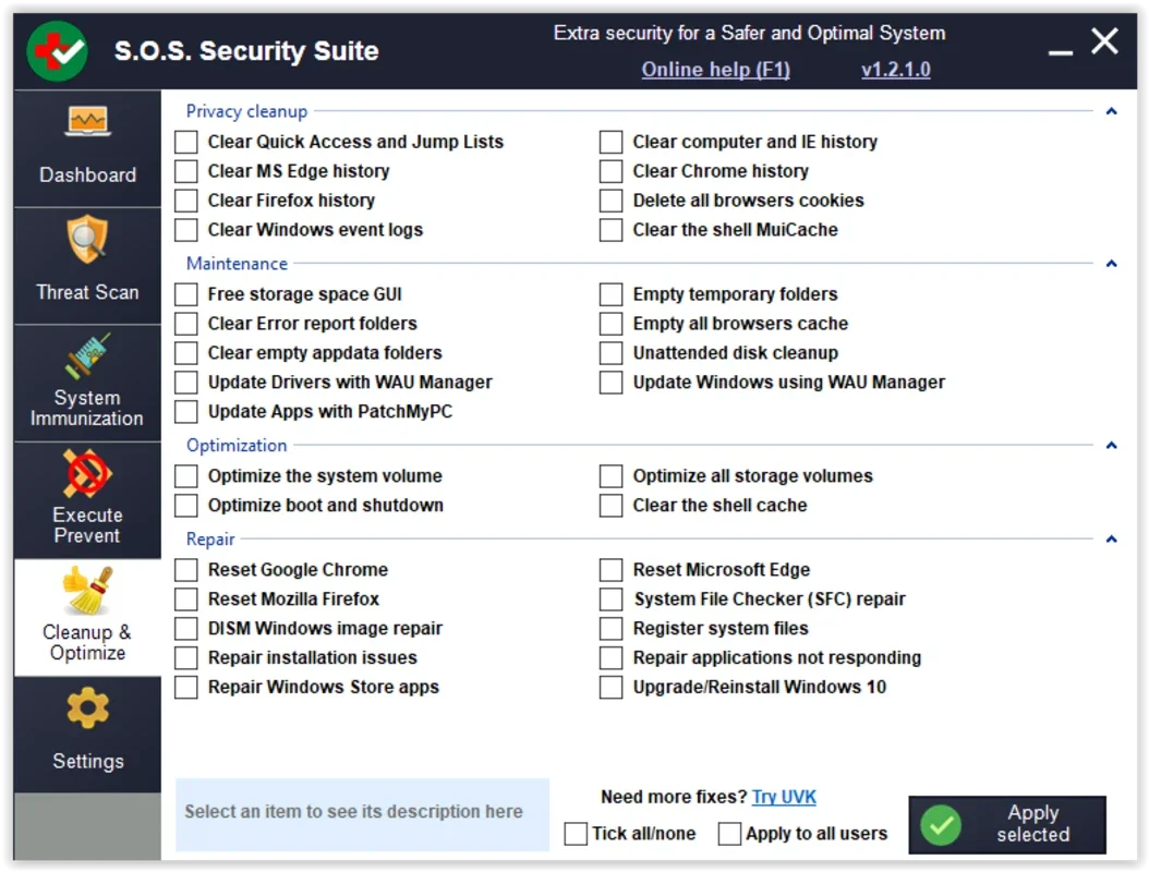 S.O.S Security Suite for Windows - Protect Your PC