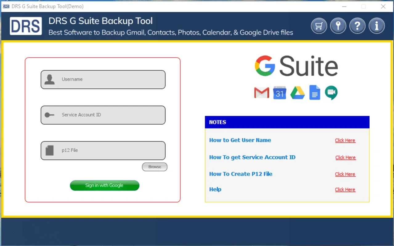 DRS G Suite Backup Tool for Windows: Secure Backup Solution