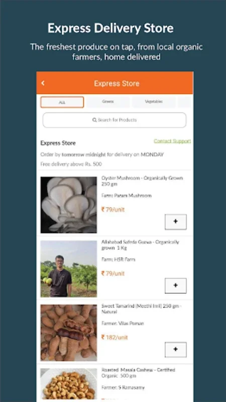 Farmizen - Organic Fruits & Ve for Android: Fresh Produce at Your Doorstep