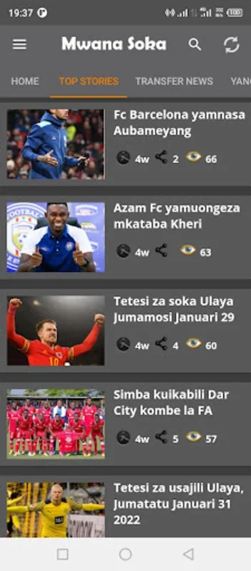 Mwana Soka for Android - Comprehensive Football App