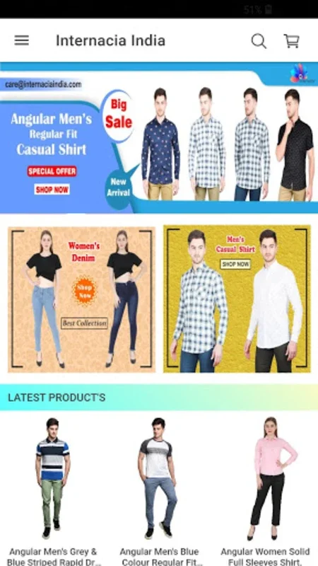 Internacia India for Android - Trendy Shopping & Rewards