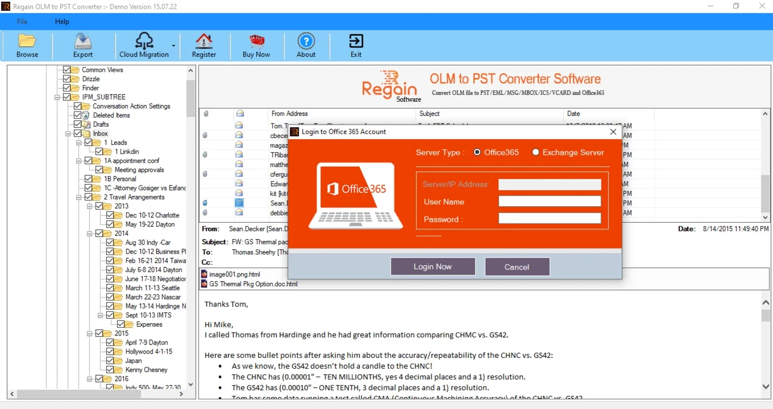 Regain OLM to PST Converter for Windows - Seamless Migration