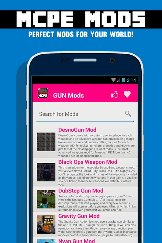 GUN MOD MCPE for Android - Transform Your Minecraft Experience