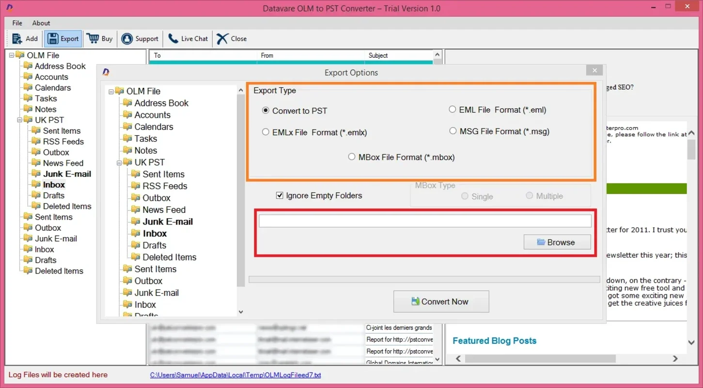 DataVare OLM To PST Converter for Windows - Free Download