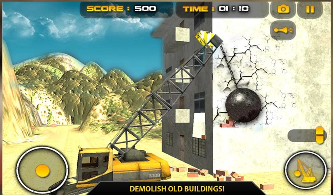 Wrecking Ball Demolition Crane for Android - Realistic Demolition Fun