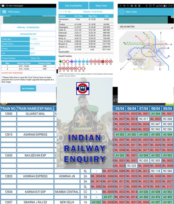 Indian Railway Enquiry for Android - Real-Time Train Info