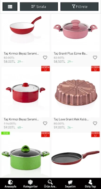 Taç Ev Alışveriş for Android - Elegant Kitchen Shopping