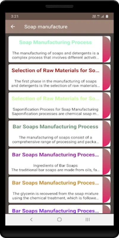 Soap Manufacture for Android - Create Your Own Natural Soaps