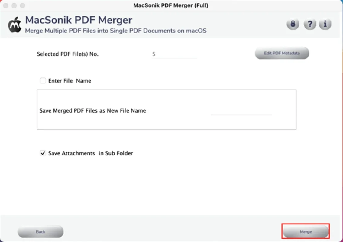 MacSonik PDF Merge Tool for Mac - Efficient PDF Merging