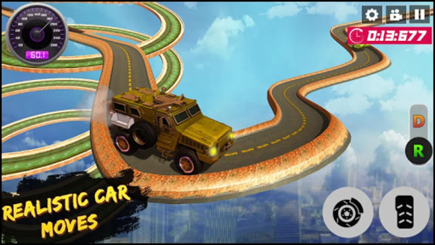 Impossible Military Jeep Car Stunt - Ramp Stunts for Android