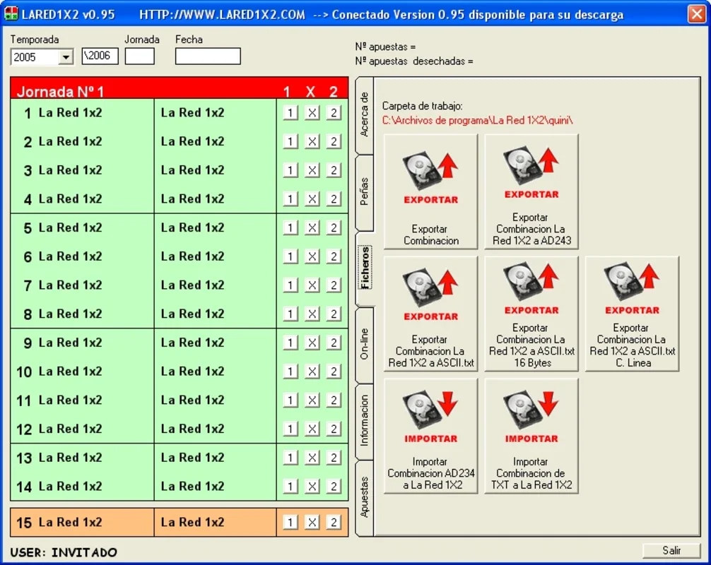 La Red 1x2 for Windows - Ideal for Quiniela Players