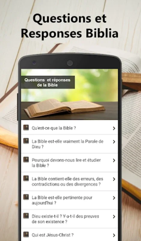 Questions et Réponses Bíbliques for Android - A Spiritual Knowledge Companion