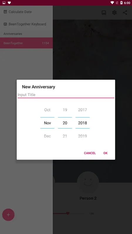 Been Together for Android - Manage Your Relationship Milestones