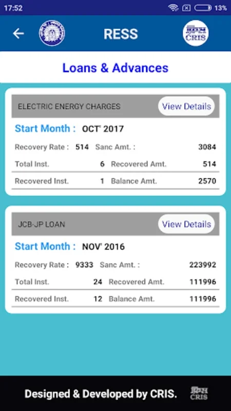 RESS for Android - Manage Indian Railway Employee Info