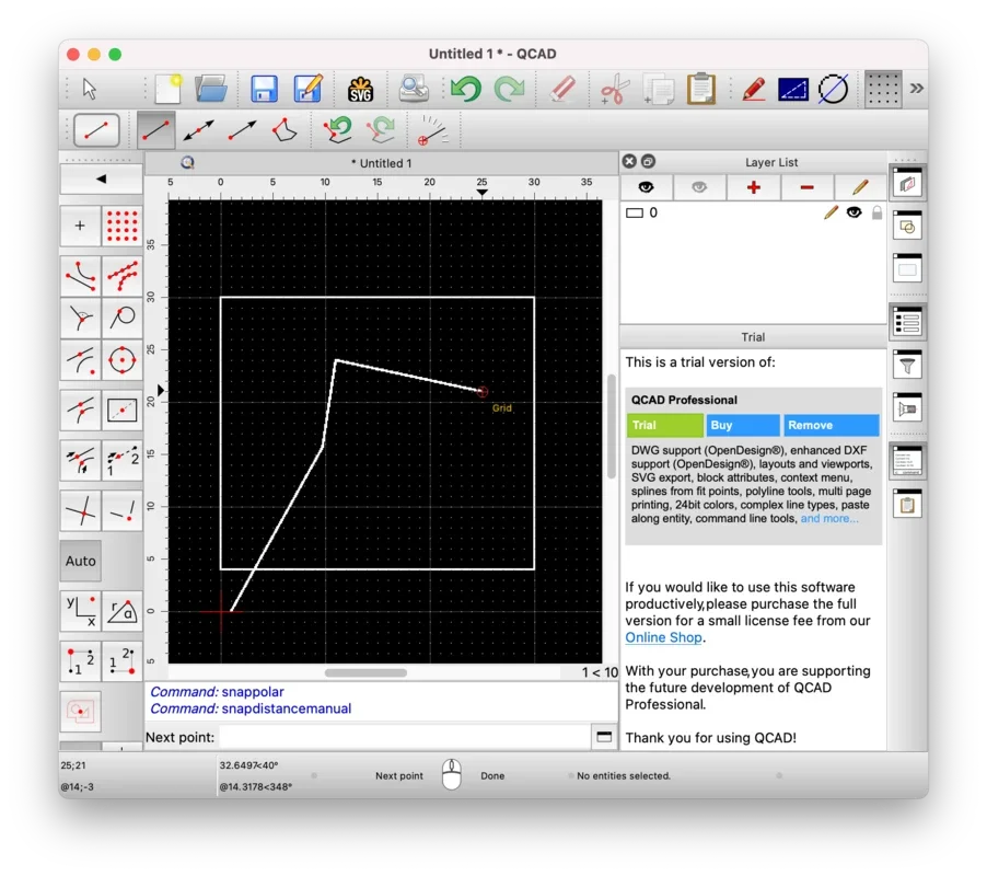 QCAD for Mac - Powerful CAD Software