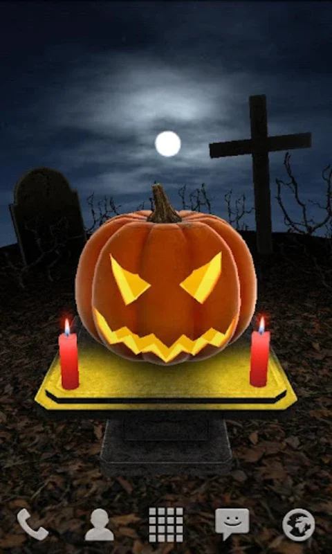 Halloween Pumpkin 3D Wallpaper for Android - Customizable Spooky Live Wallpaper