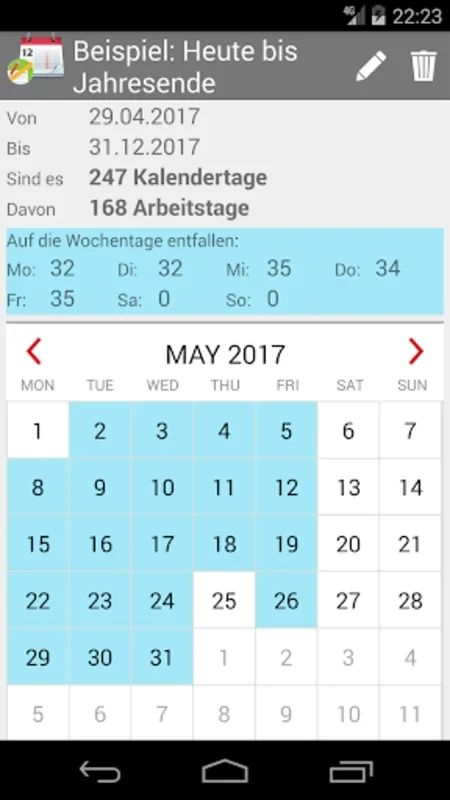 Arbeitstage for Android - Efficient Time Management