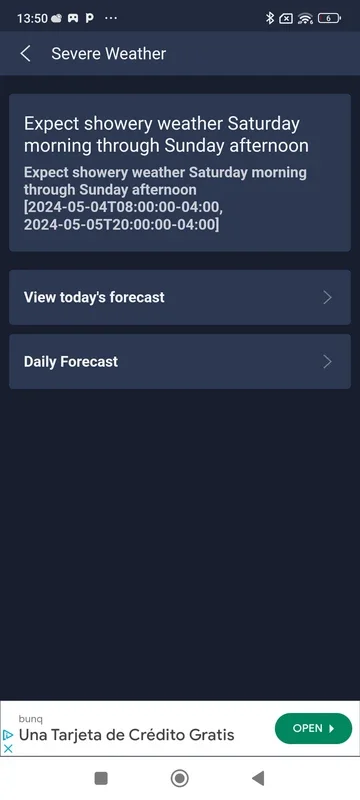 Daily Forecast for Android: Quick and Accurate Weather Info