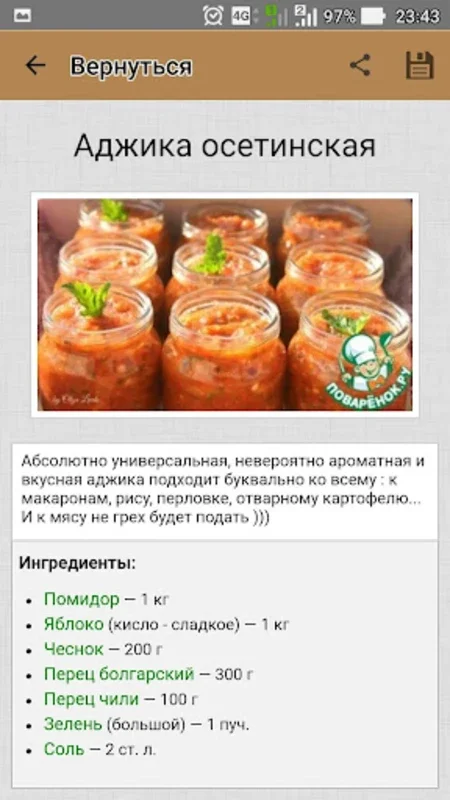 Аджика for Android - Spice Up Your Meals