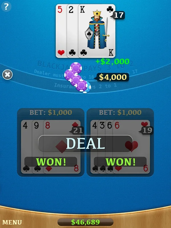 Blackjack for Android - Exciting Card Game