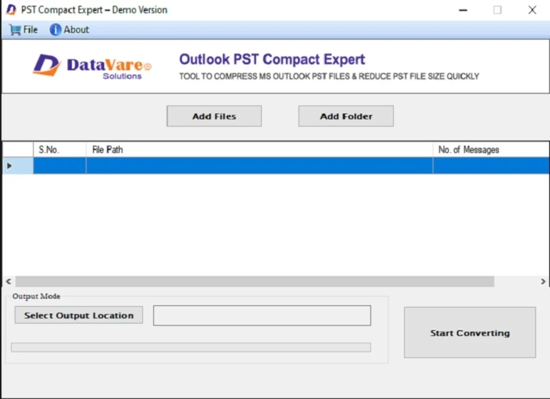 DataVare Outlook PST Compact Expert for Windows: Efficient PST File Compression