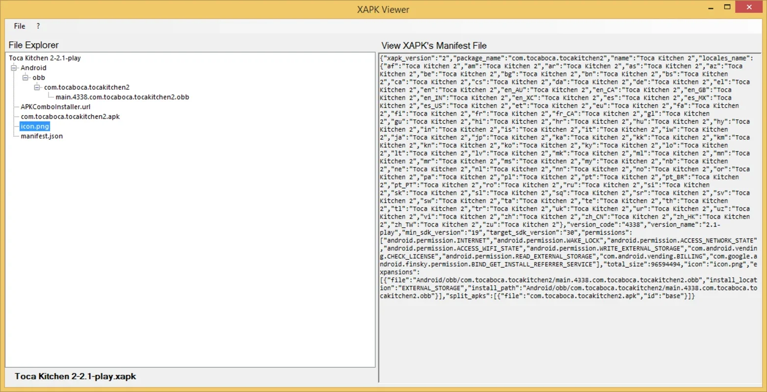 XAPK Viewer for Windows - View XAPK File Content