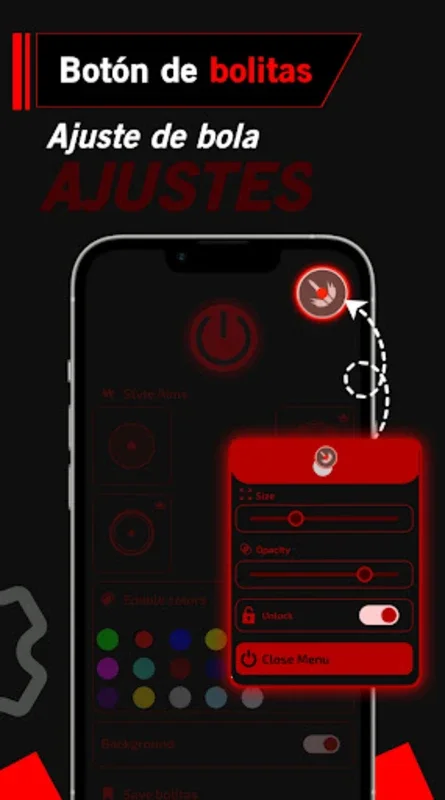 Bolitas: Botón de impulso Fire for Android - Customize Fire Buttons