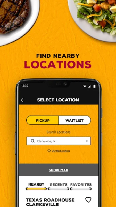 Texas Roadhouse for Android - Order and Waitlist Made Easy