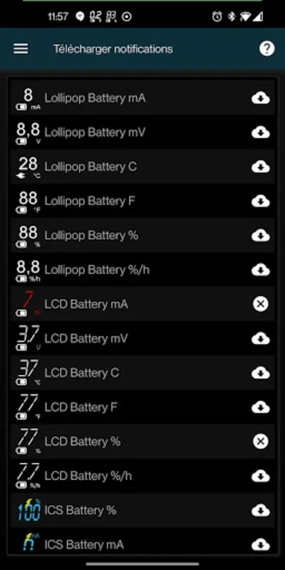 3C Icons - Battery Temp. °F (M for Android: Monitor Battery Health