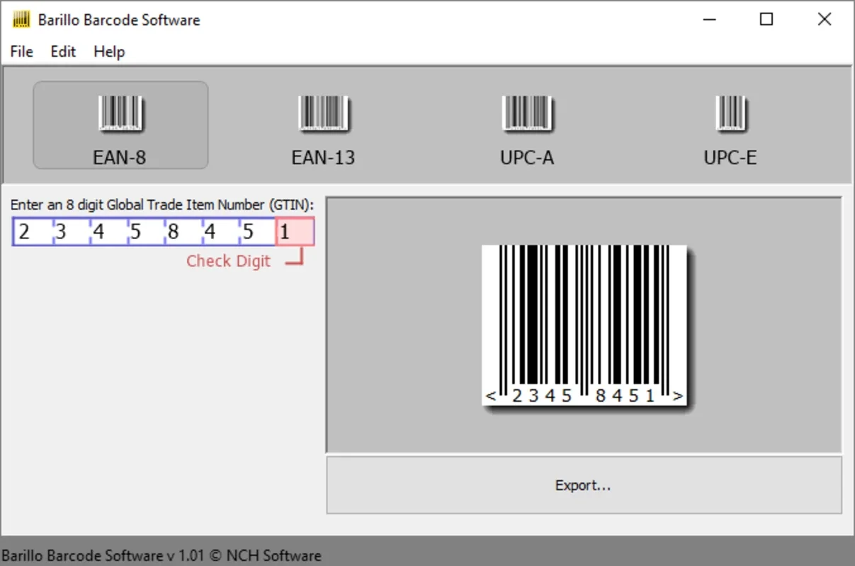 Barillo Barcode Software for Windows - Create Custom Barcodes