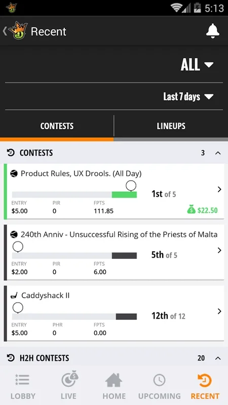 DraftKings for Android - Enjoy Sports Betting and Fantasy Gaming