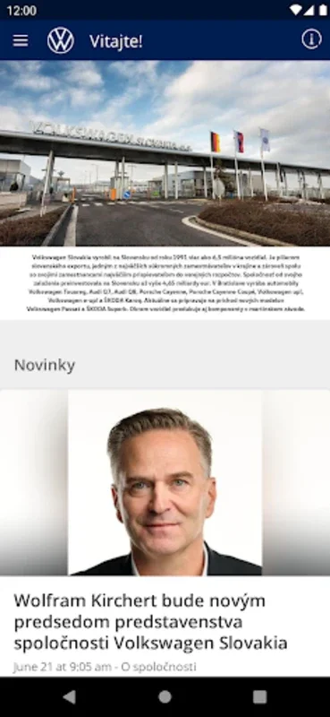 VW SK for Android: Stay Informed with Volkswagen Slovakia