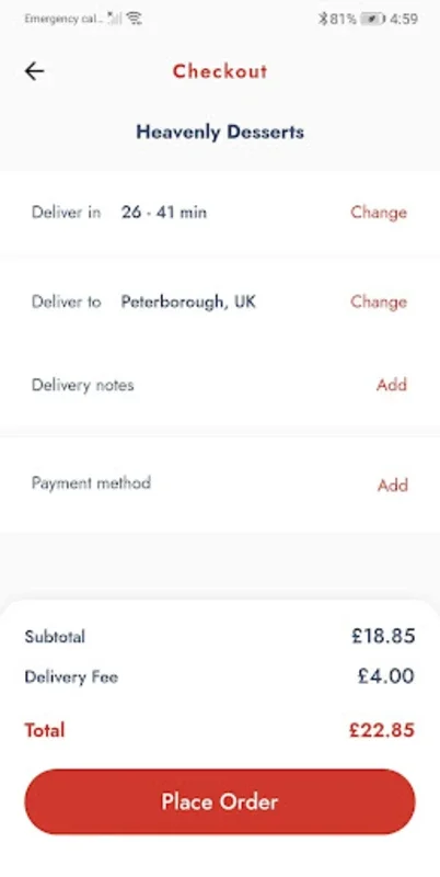 Peterborough Grab for Android - Seamless Local Delivery