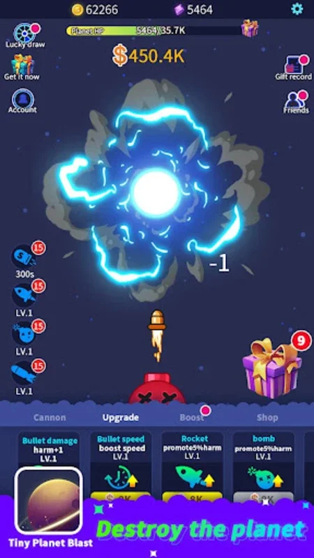 Tiny Planet Blast for Android - Engaging Gaming Experience