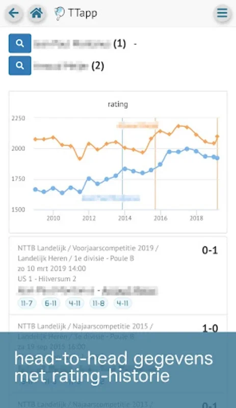 TTapp for Android: Track Dutch Table Tennis Leagues