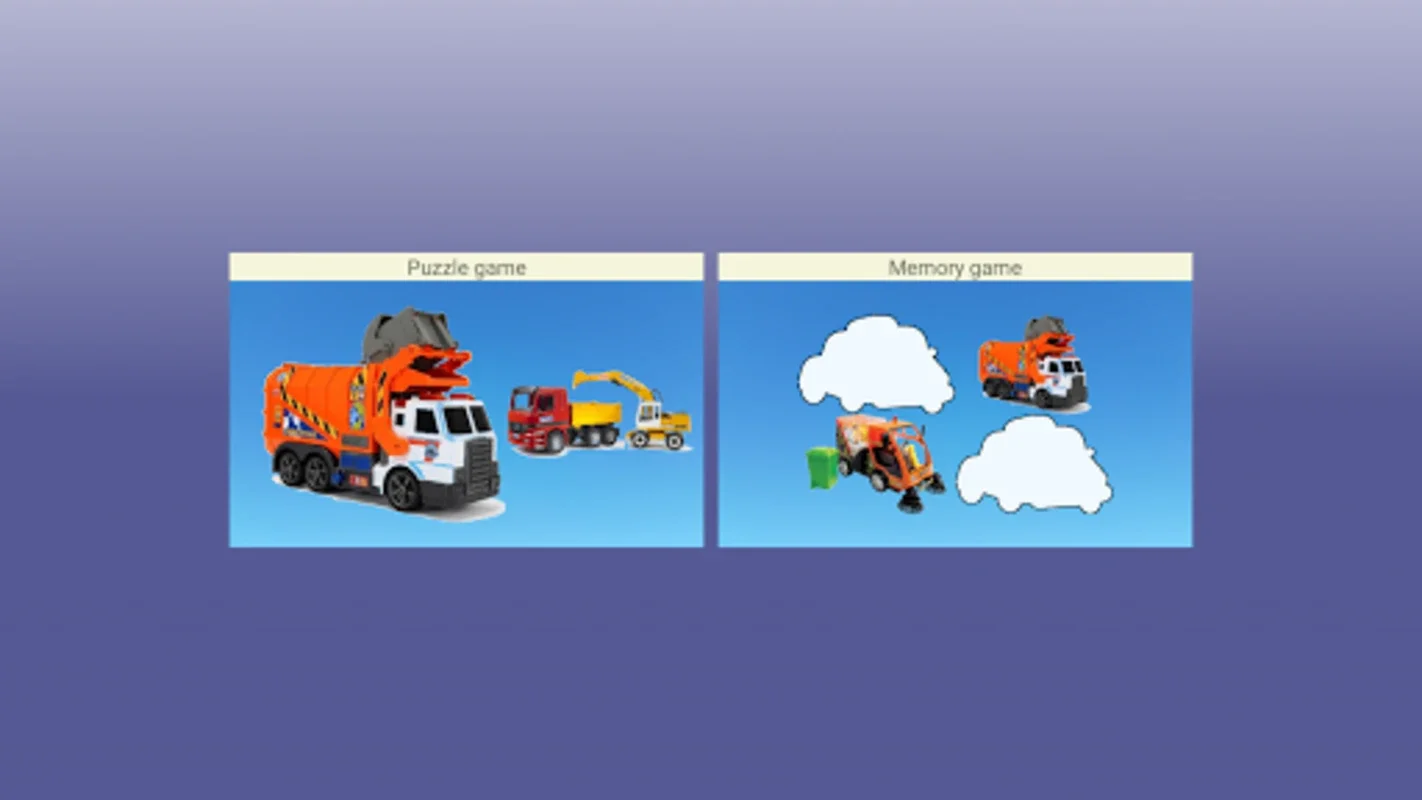 Puzzle for Kids. Vehicles for Android - Enhance Cognitive Skills