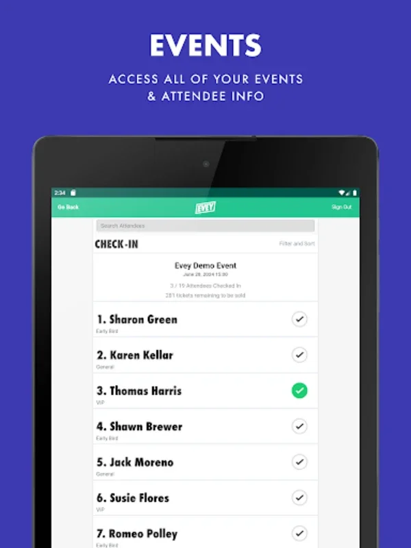 Evey Events - Check-In Manager for Android - Manage Event Check-ins Easily