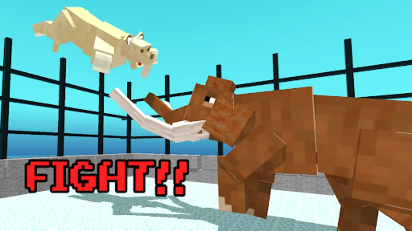 Blocky Dino Park Ice Age Arena for Android - Engaging Prehistoric Battles