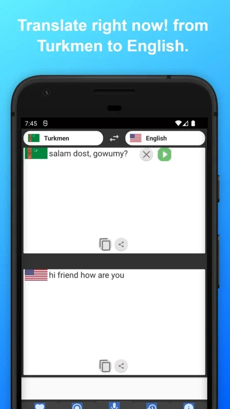 English to Turkmen Translator for Android - Seamless Language Conversion