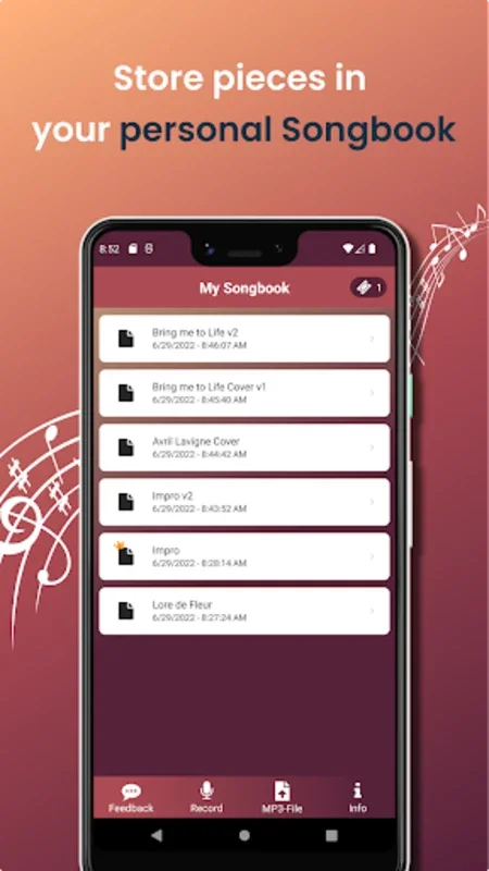 Sing2Notes on Android: Transcribe Singing to Sheet Music