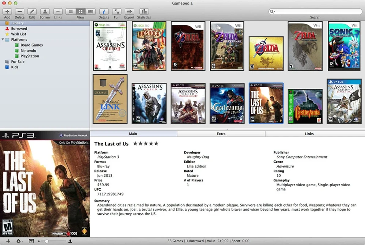 GamePedia for Mac - Organize Your Games Easily