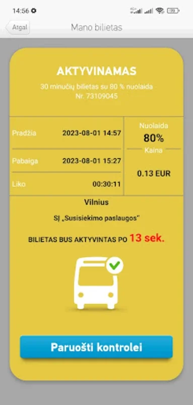 m.Ticket for Android: Simplify Vilnius Transport