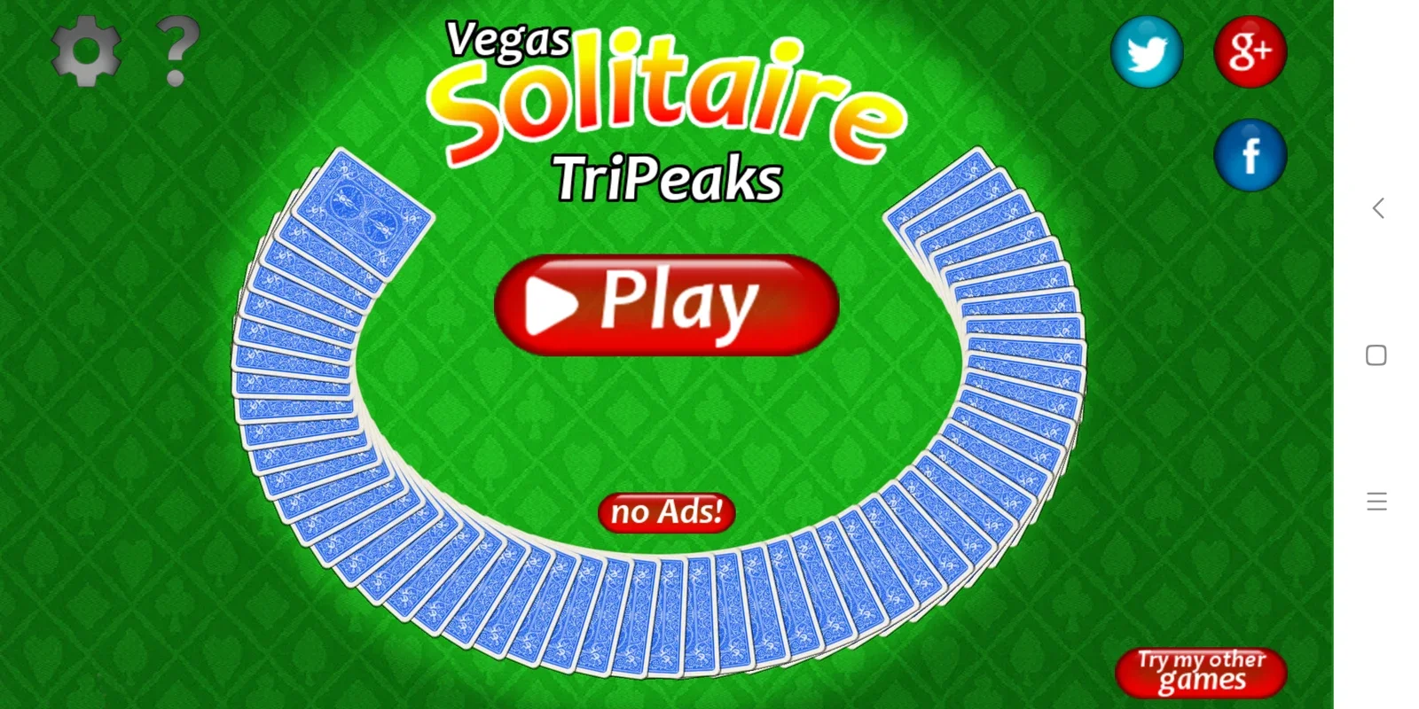 Solitaire TriPeaks Classic for Android - No Downloading Required