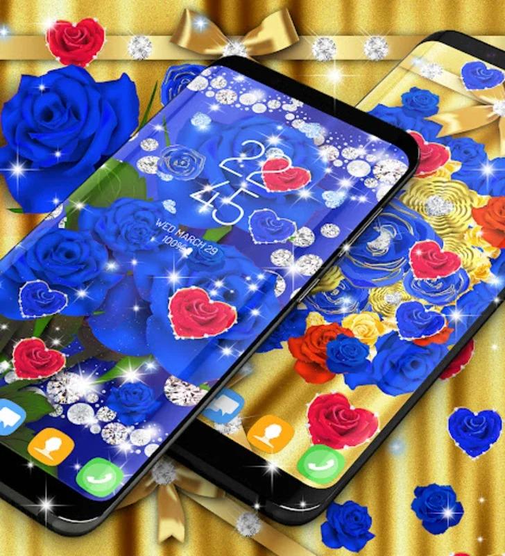 Blue Golden Rose Wallpapers for Android: Elegant & Interactive