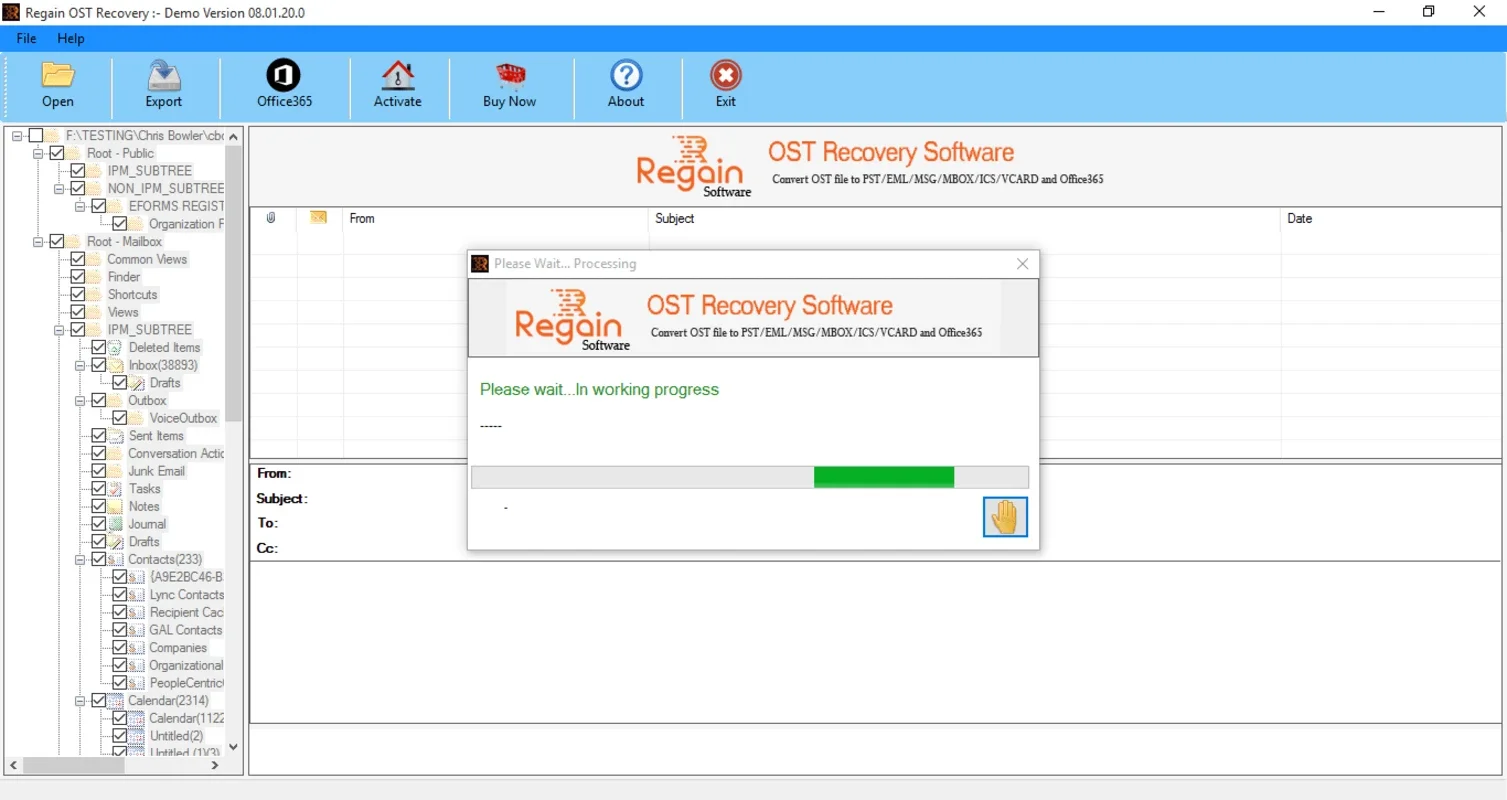 Regain OST Recovery Tool for Windows: Recover Corrupt Files