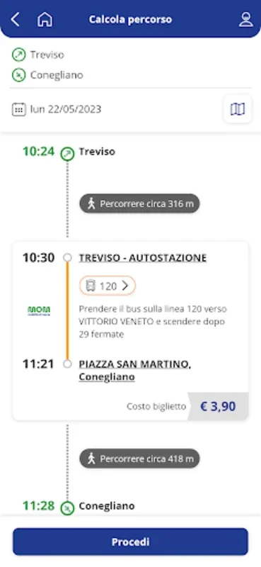 MoMUp for Android: Streamlining Treviso Transport