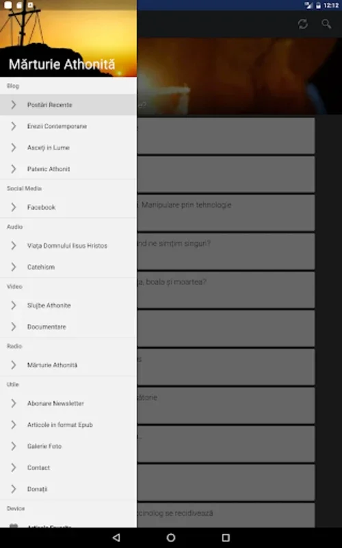 Ortodoxia - Mărturie Athonită for Android: Explore Orthodox Teachings