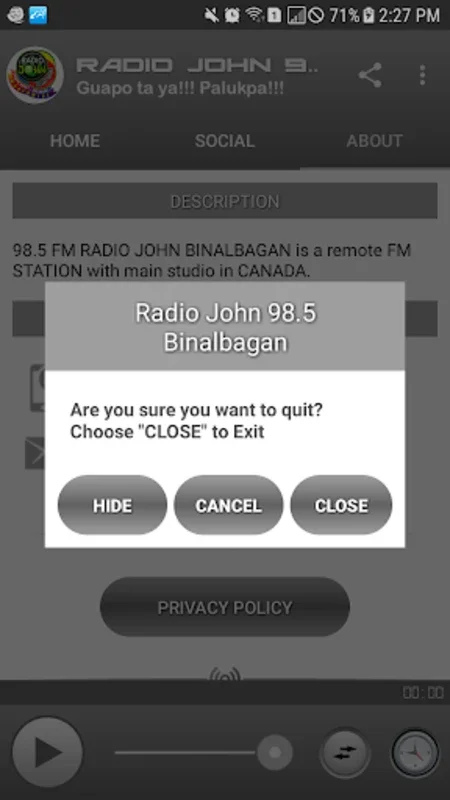 Radio John 98.5 Binalbagan for Android - Seamless Radio Experience