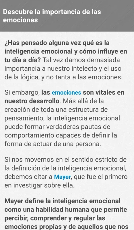 Inteligencia Emocional y Emociones for Android: Enhance Emotional Well-being