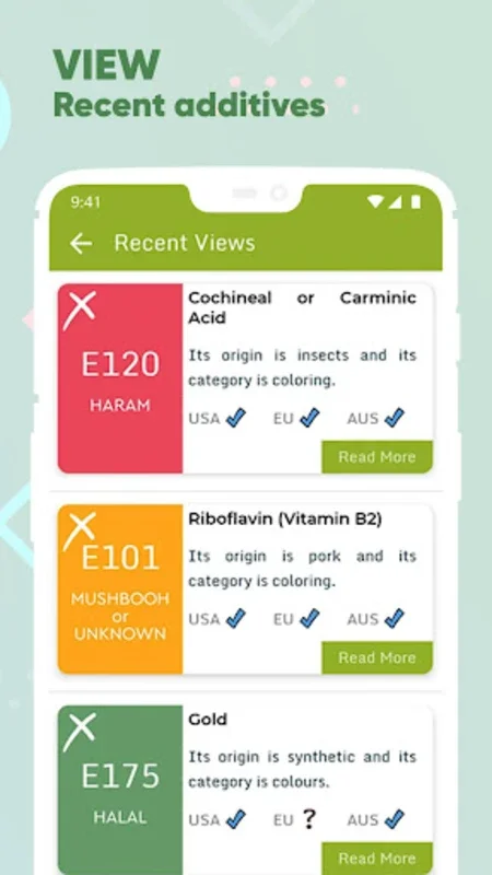 Halal Food Check for Android: Check E-Numbers Easily